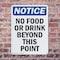 Signmission No Food Or Drink Beyond This Point, 7 in W x Rectangle, Plastic OS-2PACK-NS-P-710-V-14589 - alternate 2